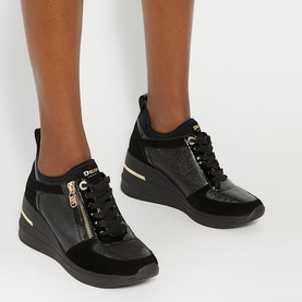 Eiline Lace Up Wedge Trainers