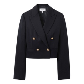 Leigh Cropped Double-Breasted Blazer