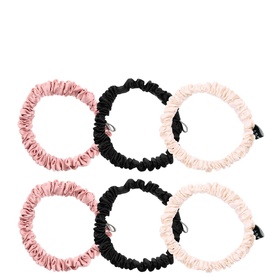 Six-Pack Skinny Silk Scrunchies