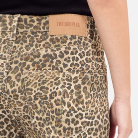Leopard Print Straight-Leg Jeans
