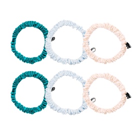 Six-Pack Skinny Silk Scrunchies