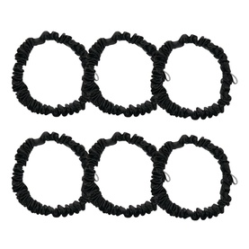 Six-Pack Skinny Silk Scrunchies