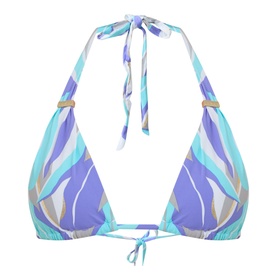 Maia Printed Triangle Bikini Top