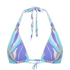 Maia Printed Triangle Bikini Top