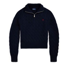 Cable Knit Half-Zip Sweater