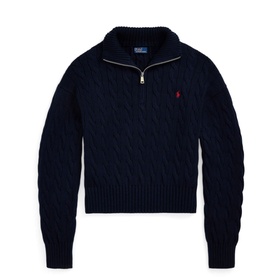 Cable Knit Half-Zip Sweater