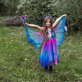 Butterfly Twirl Dress, Wings & Headband Three-Piece Set