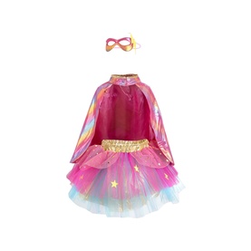Super-Duper Rainbow Mask, Cape & Tutu Three-Piece Set