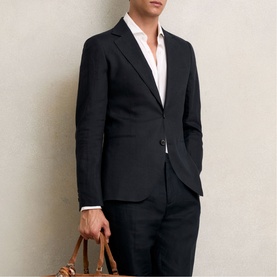 Kin Single Breasted Linen Blazer