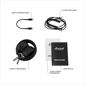 Major V Bluetooth Headphones Black