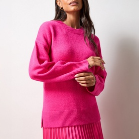 Ribbed Trim Sweater