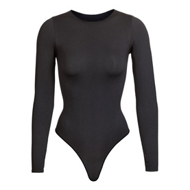 Essential Long Sleeve Bodysuit Onyx