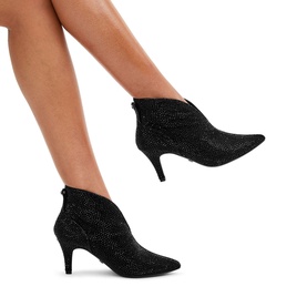 Flute Heeled Ankle Boots
