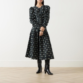 Bow Print Prairie Dress