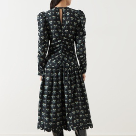Bow Print Prairie Dress