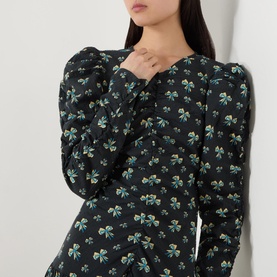 Bow Print Prairie Dress