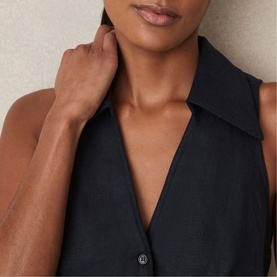 Anjie Belted Linen Playsuit