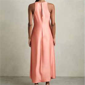 Anessa Satin Shirred Dress