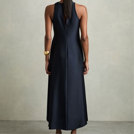Anessa Satin Shirred Dress