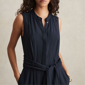 Raven Wide-Leg Belted Jumpsuit