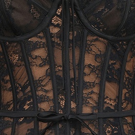 Beauty Lace Puffball Mini Dress