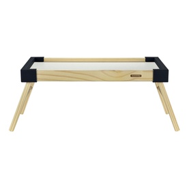 Pine Wood Breakfast Tray Black