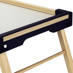 Pine Wood Breakfast Tray Black
