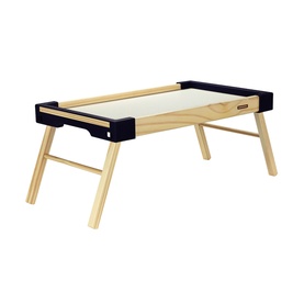 Pine Wood Breakfast Tray Black