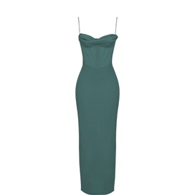 house of cb loretta dress green Button Front Hottie Top main image 1