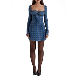Malika Check Corset Mini Dress
