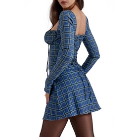 Malika Check Corset Mini Dress