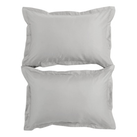 400 Thread Count Sateen Oxford Pillowcase Pair Platinum