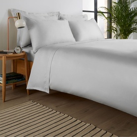 400 Thread Count Sateen Oxford Pillowcase Pair Platinum