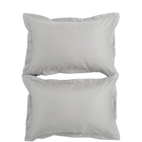 400 Thread Count Sateen Oxford Pillowcase Pair Platinum