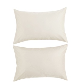 400 Thread Count Sateen Pillowcase Pair Ivory