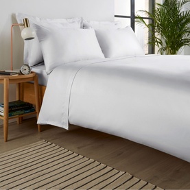 400 Thread Count Sateen Oxford Pillowcase Pair White