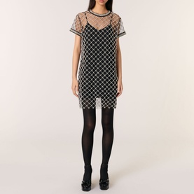 Embellished Diamond Mini Dress