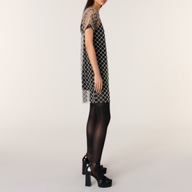 Embellished Diamond Mini Dress