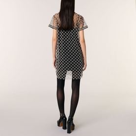 Embellished Diamond Mini Dress