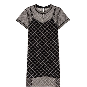 Embellished Diamond Mini Dress