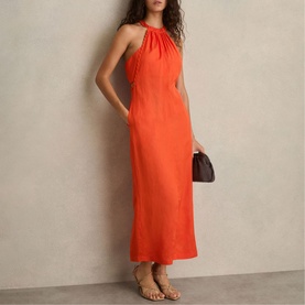 Erika Whipstitch Halterneck Dress