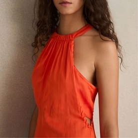 Erika Whipstitch Halterneck Dress