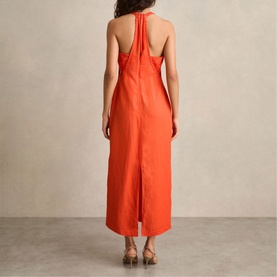 Erika Whipstitch Halterneck Dress
