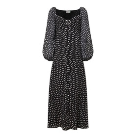 Ivy Spotted Silk Dress