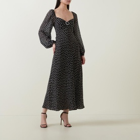Ivy Spotted Silk Dress