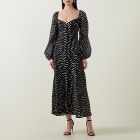 Ivy Spotted Silk Dress