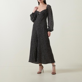 Ivy Spotted Silk Dress
