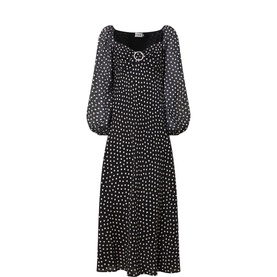 Ivy Spotted Silk Dress