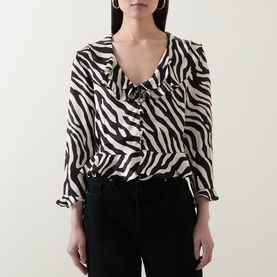 Atlas Zebra Silk Top