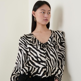 Atlas Zebra Silk Top